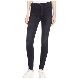 MOTHER High Waisted Looker Blackbird Black Jeans